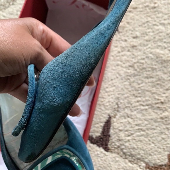 ROGER VIVIER Ballerine Chips Suede d'Orsay Flat - Picture 11 of 14